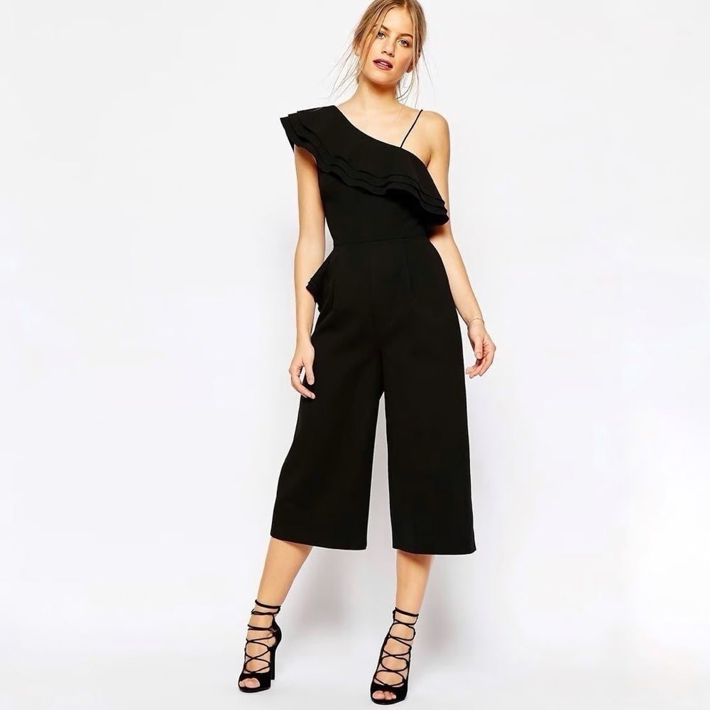 C/MEO Collective Four Shadows Playsuit Jumpsuit Black Party Event Women’s Large